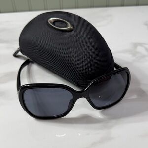 Oakley Glossy Black Sunglasses with Case
